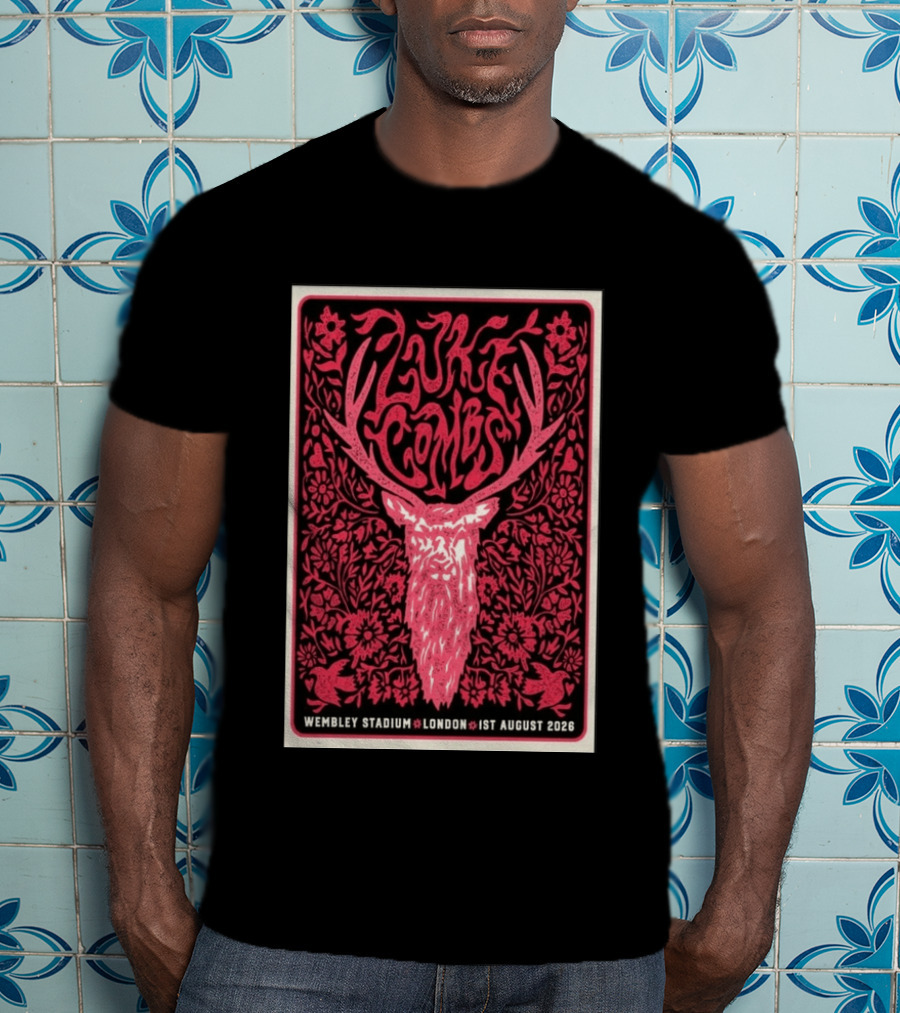Luke Combs Wembley Stadium London 1st August 2026 Floral Antler T-Shirt
