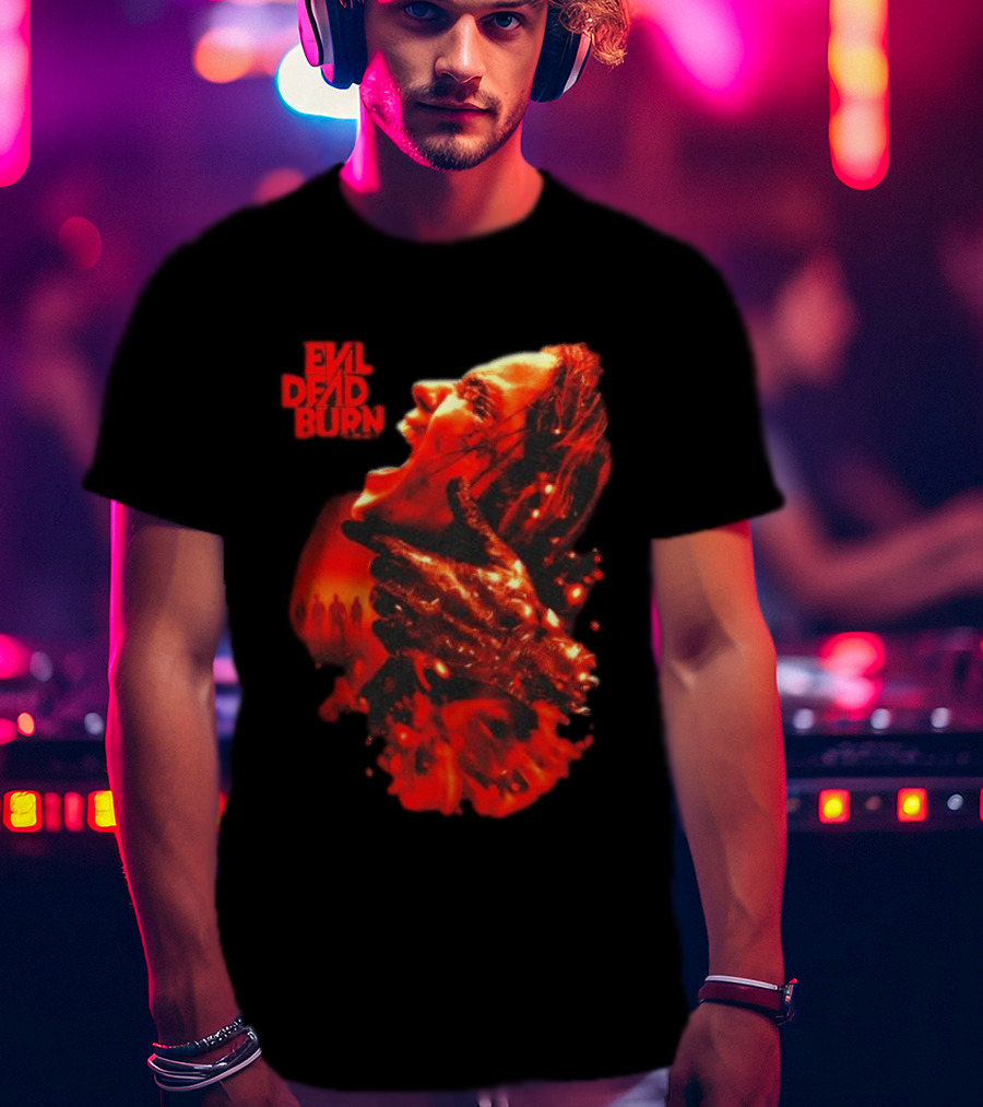 Evil Dead Burn Every Family Has Its Demons Movie Intense Fiery Horror Scene T-Shirt