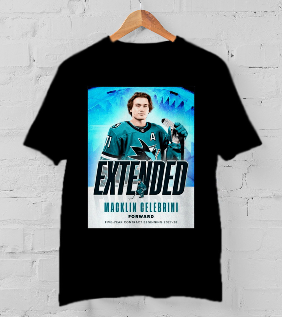 Extended Macklin Celebrini Forward Five Year Contract Beginning 2027 28 T-Shirt