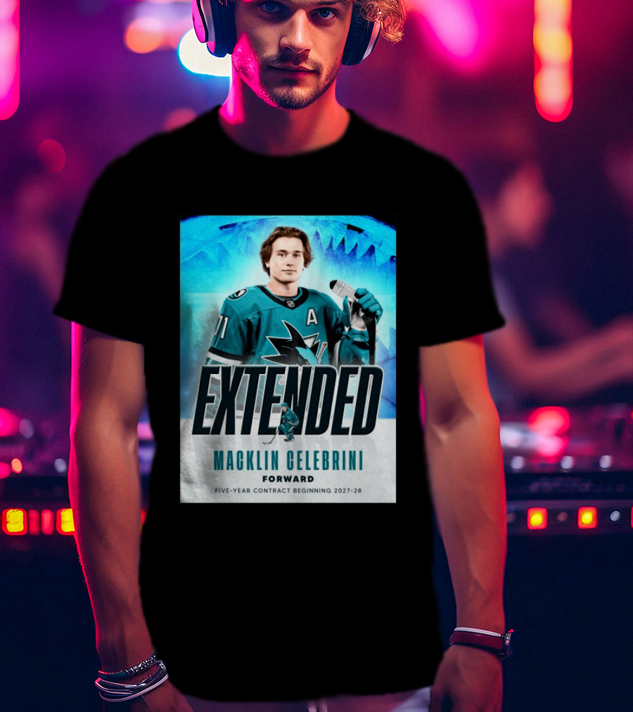 Extended Macklin Celebrini Forward Five Year Contract Beginning 2027 28 T-Shirt