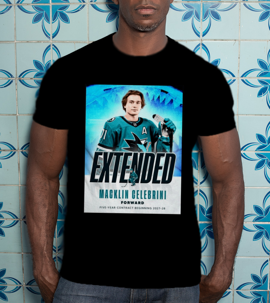 Extended Macklin Celebrini Forward Five Year Contract Beginning 2027 28 T-Shirt