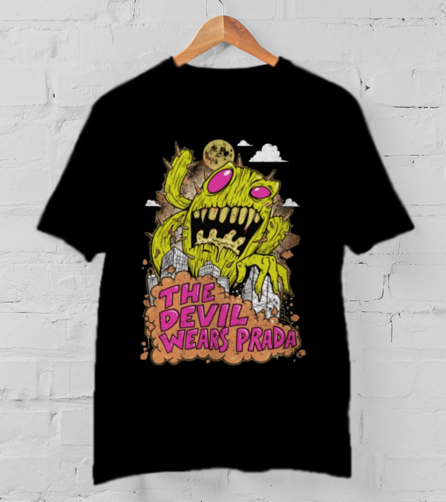 The Devil Wears Prada Cactuszilla Monster In Cityscape T-Shirt