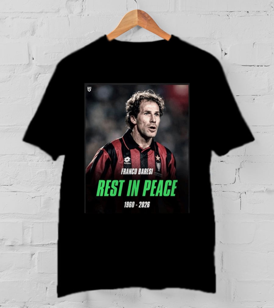 Franco Baresi Rest In Peace 1960 2026 Legendary Footballer Memorial T-Shirt