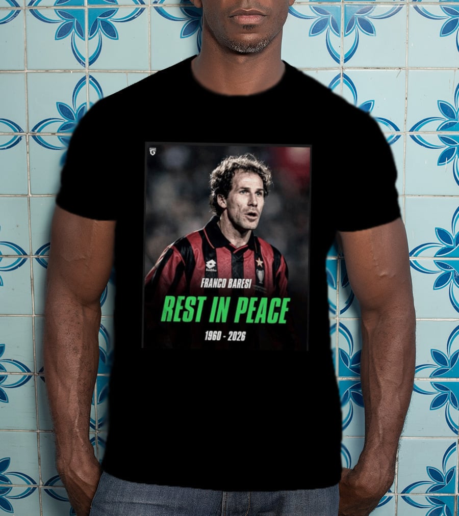 Franco Baresi Rest In Peace 1960 2026 Legendary Footballer Memorial T-Shirt