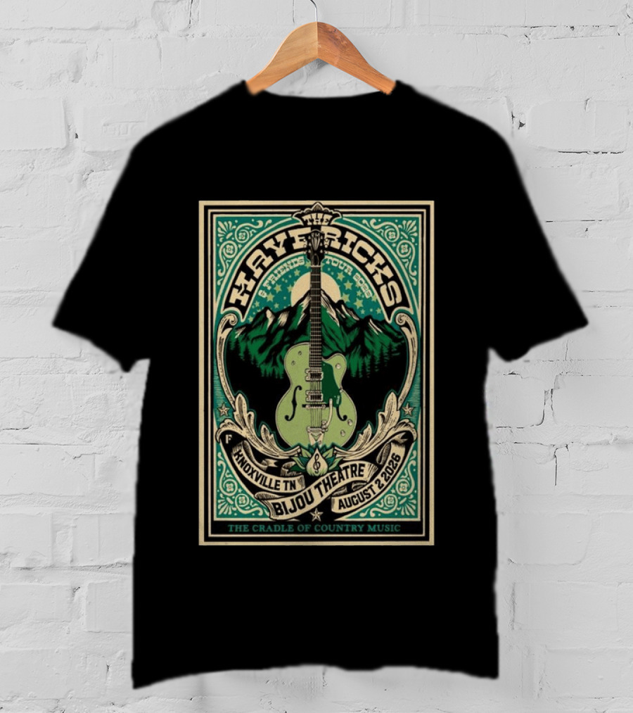 The Mavericks Brand New Day Tour 2026 Knoxville TN Bijou Theatre August 2 Cradle Of Country Music T-Shirt