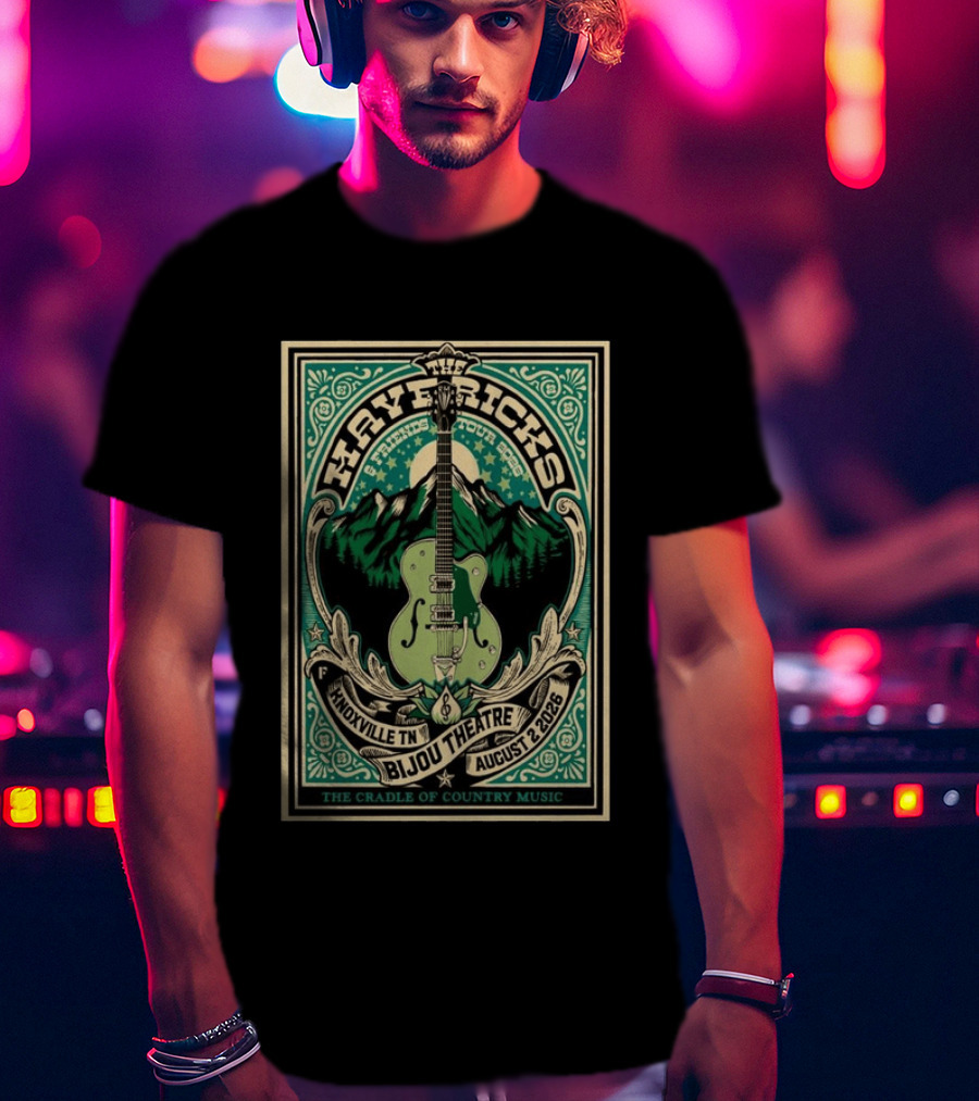 The Mavericks Brand New Day Tour 2026 Knoxville TN Bijou Theatre August 2 Cradle Of Country Music T-Shirt