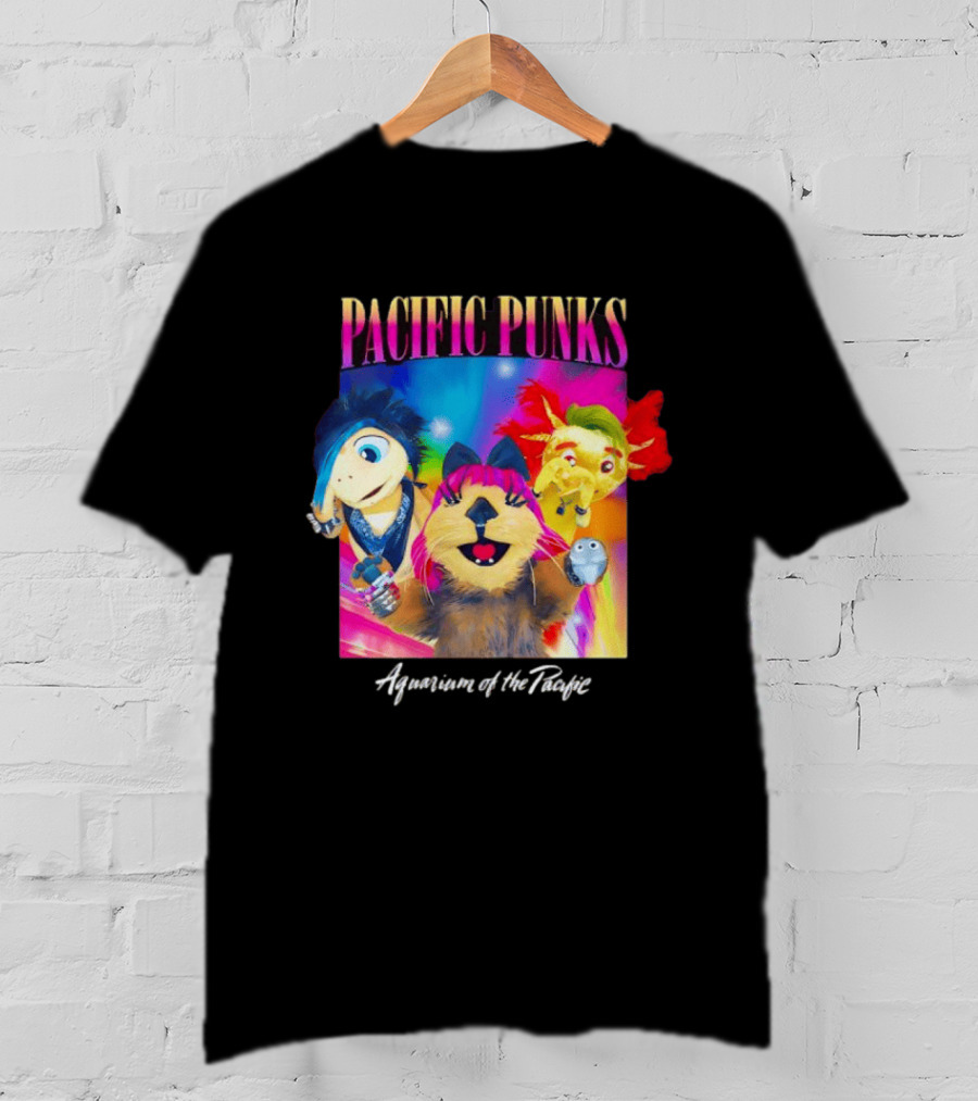 Pacific Punks Aquarium Of The Pacific Puppet Characters Colorful T-Shirt