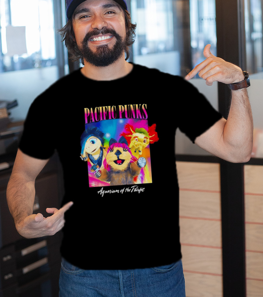 Pacific Punks Aquarium Of The Pacific Puppet Characters Colorful T-Shirt