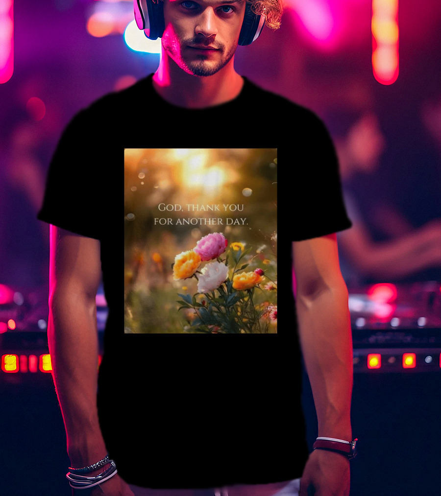God Thank You For Another Day Flower Sunrise T-Shirt