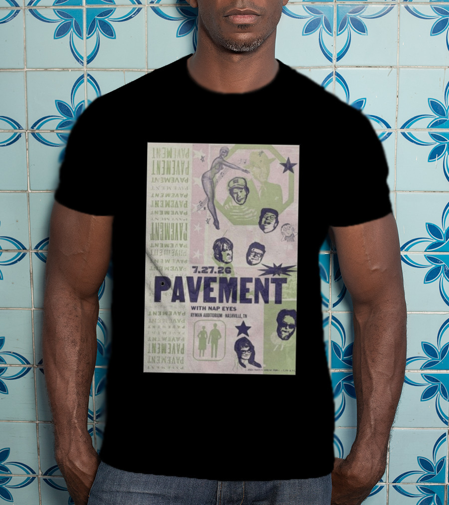 Pavement With Nap Eyes Ryman Auditorium Nashville Jul 27 2026 T-Shirt