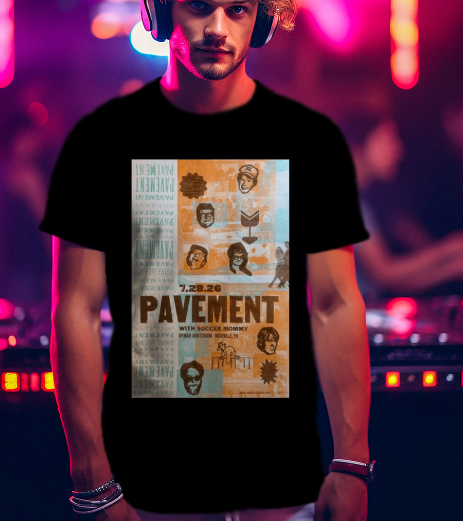 Pavement With Soccer Mommy Ryman Auditorium Nashville July 28 2026 T-Shirt
