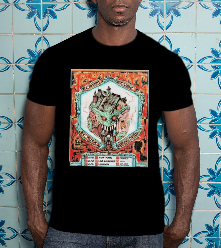 Pop Crypt Crypto Graphic Cube PC Music Brain Dead 2026 Tour New York Los Angeles London T-Shirt