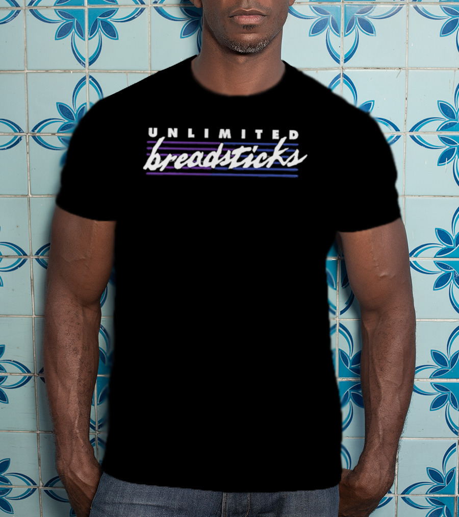 Unlimited Breadsticks Unsolved 2026 Purple Blue Stripes T-Shirt