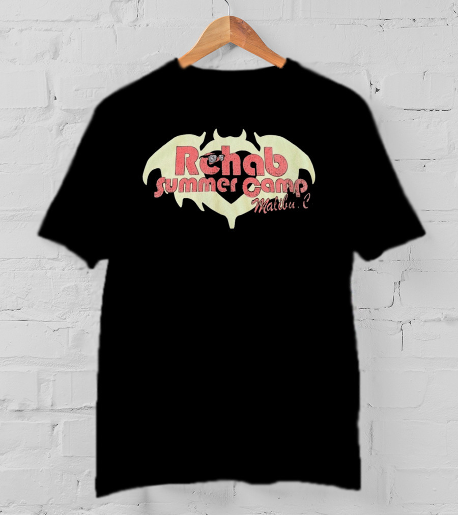 Rehab Summer Camp Malibu C Distressed Bat Wing T-Shirt