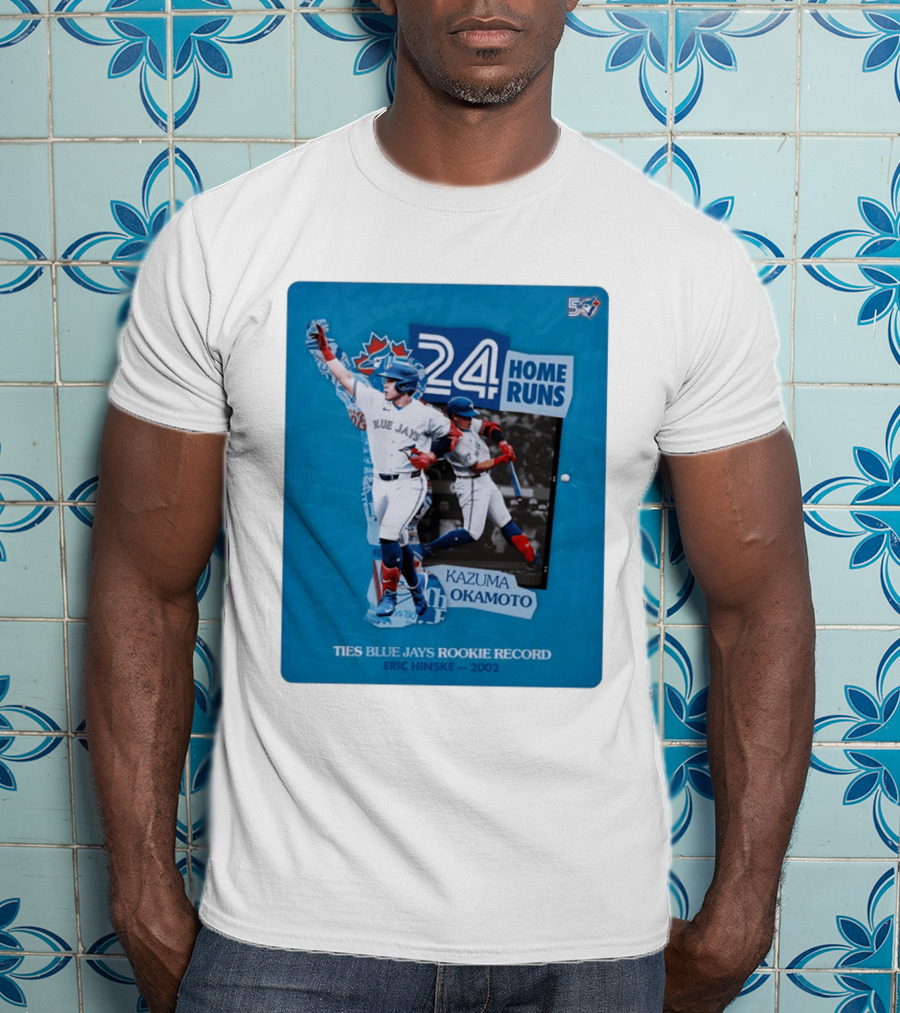 Kazuma Okamoto 24 Home Runs Ties Blue Jays Rookie Record Eric Hinske 2002 T-Shirt