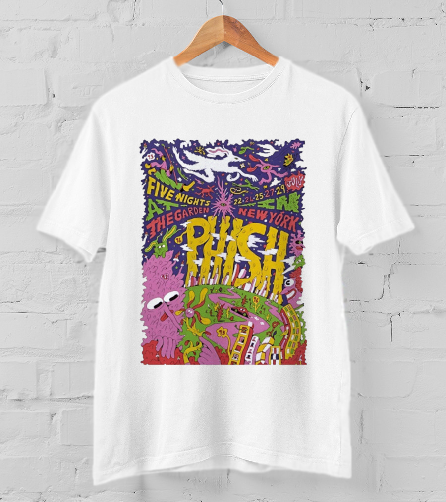 Phish Five Nights At The Garden New York July 2023 Concert T-Shirt