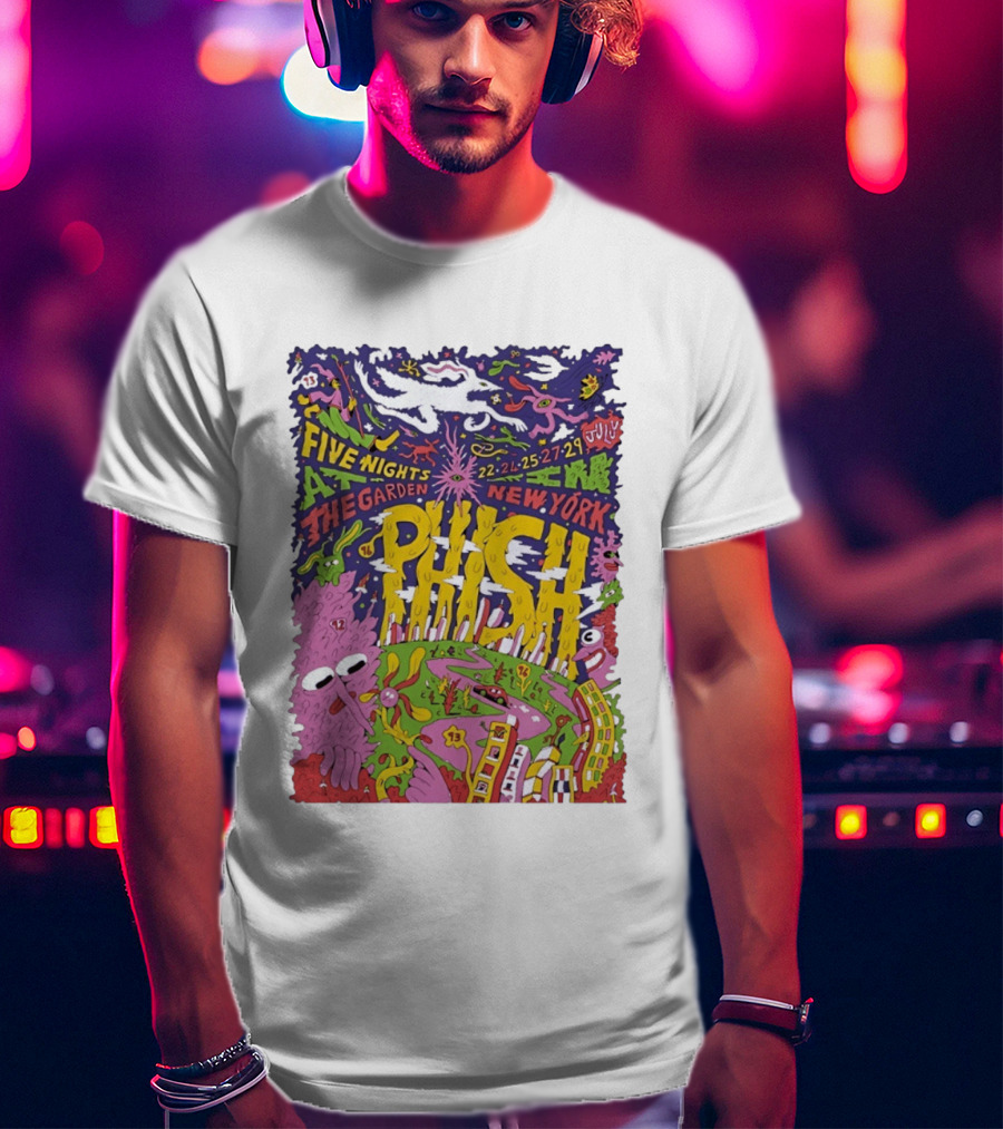 Phish Five Nights At The Garden New York July 2023 Concert T-Shirt