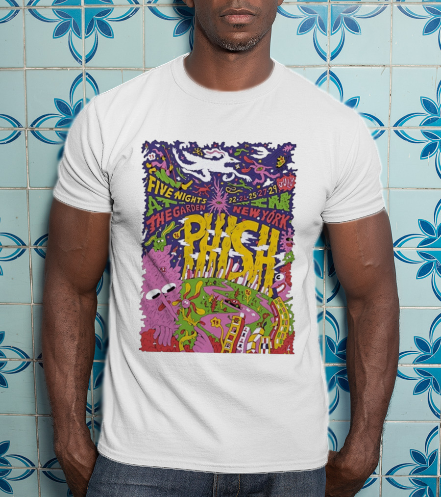Phish Five Nights At The Garden New York July 2023 Concert T-Shirt