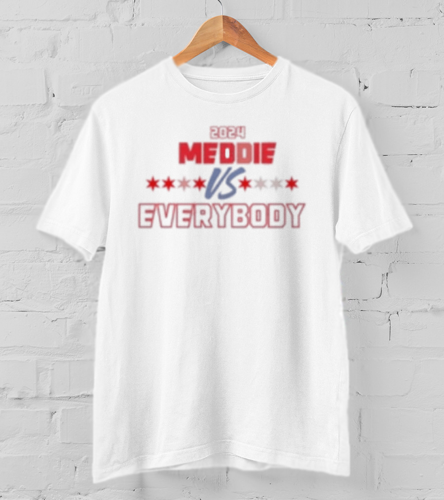 Run 4 Meddie Vs Everybody Red And Blue Stars T-Shirt