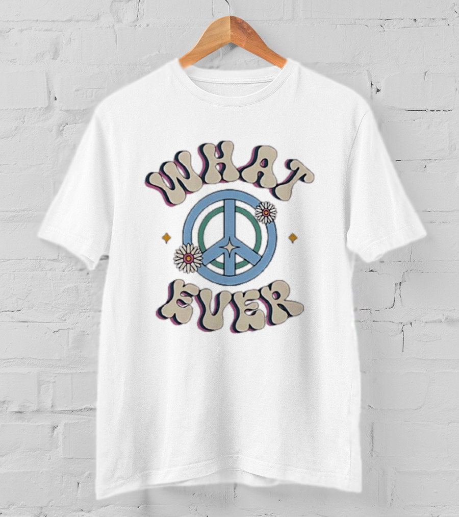 Whatever Peace Sign Daisy Flower T-Shirt