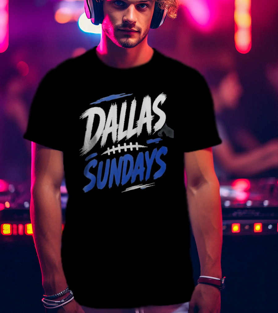 Dallas Sundays Football Brushstroke T-Shirt