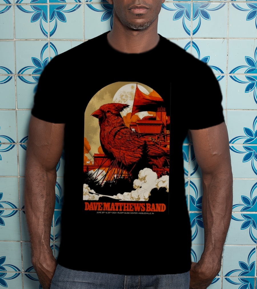 Dave Matthews Band June 28 29 2024 Ruoff Music Center Noblesville IN Cardinal T-Shirt