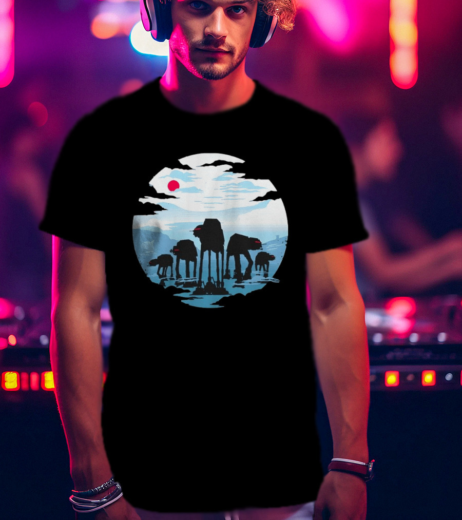 AT AT Walkers Ice Planet Battle Scene T-Shirt