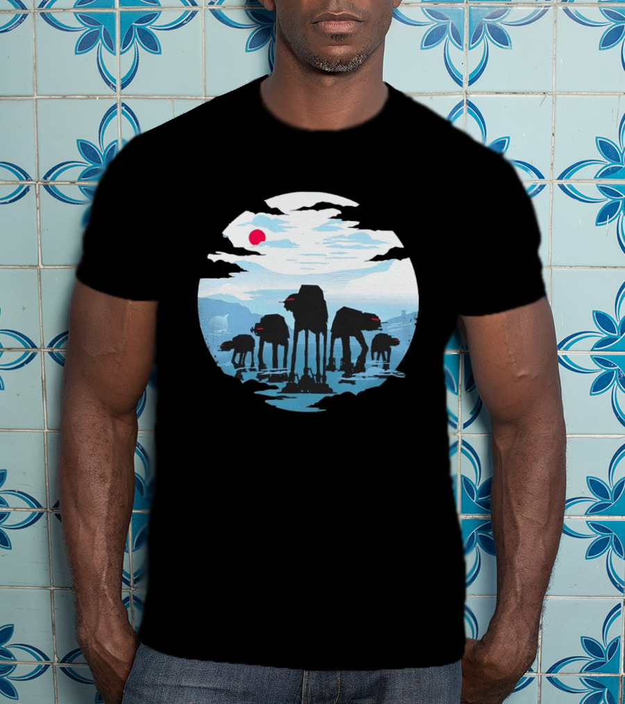 AT AT Walkers Ice Planet Battle Scene T-Shirt