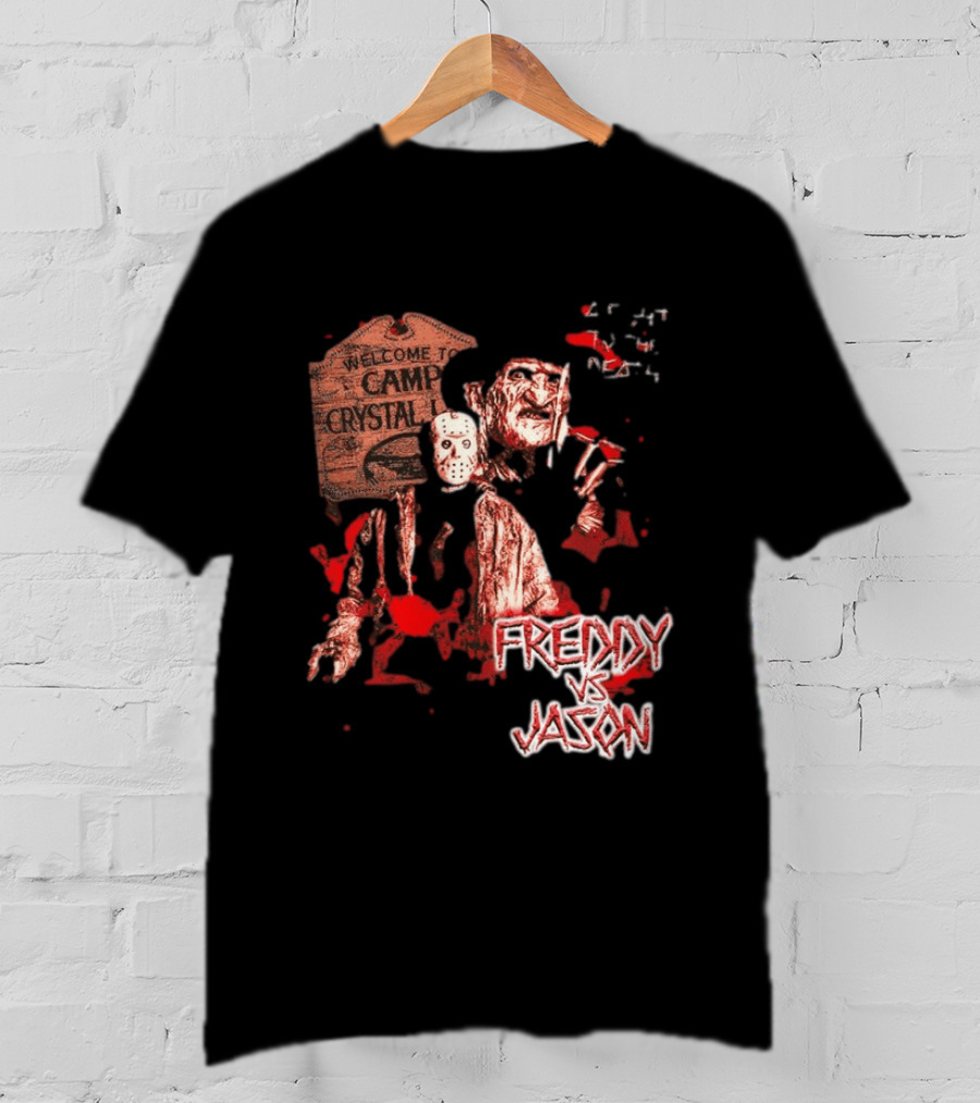 Freddy Vs Jason Welcome To Camp Crystal Lake Halloween T-Shirt