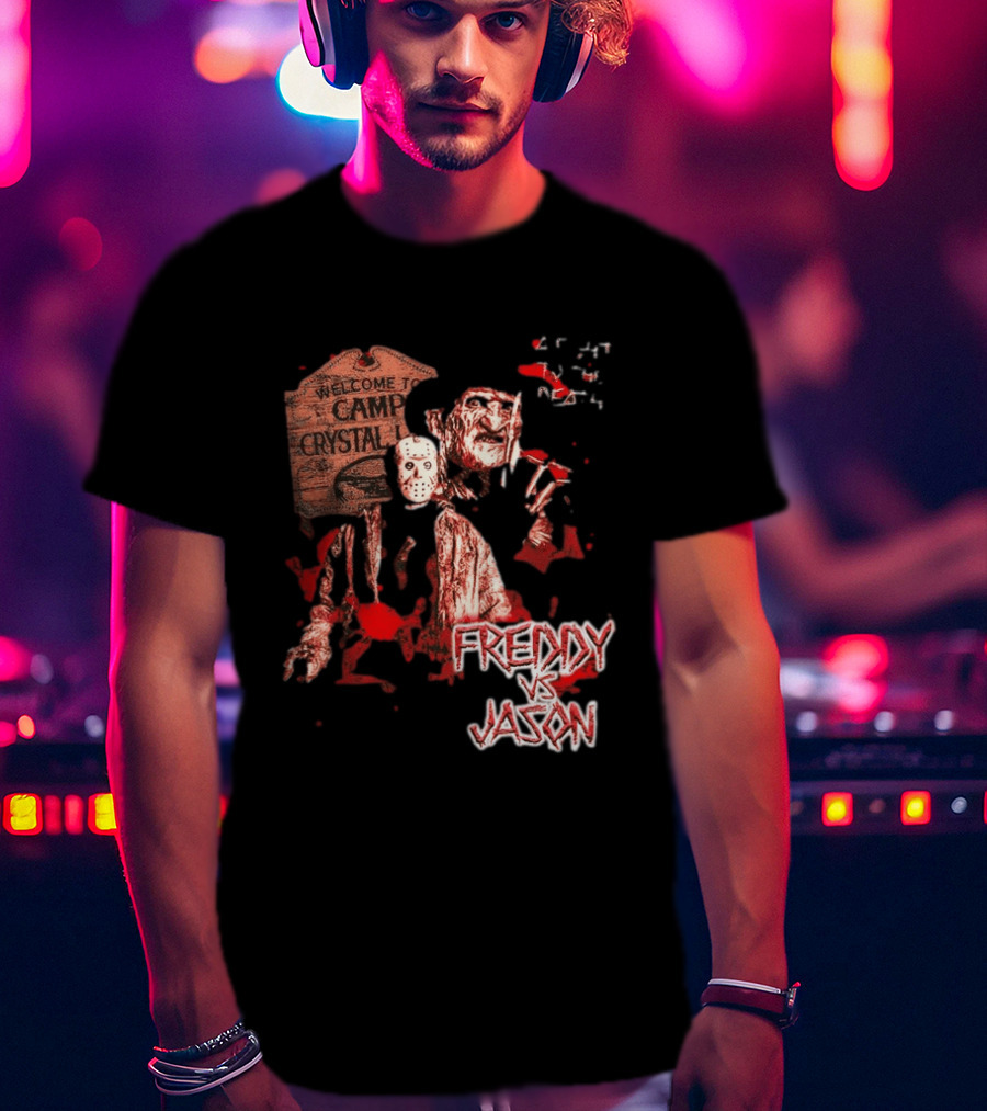 Freddy Vs Jason Welcome To Camp Crystal Lake Halloween T-Shirt
