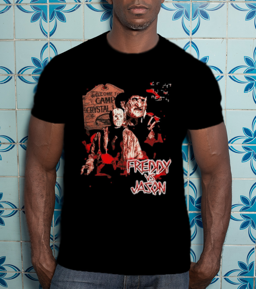 Freddy Vs Jason Welcome To Camp Crystal Lake Halloween T-Shirt