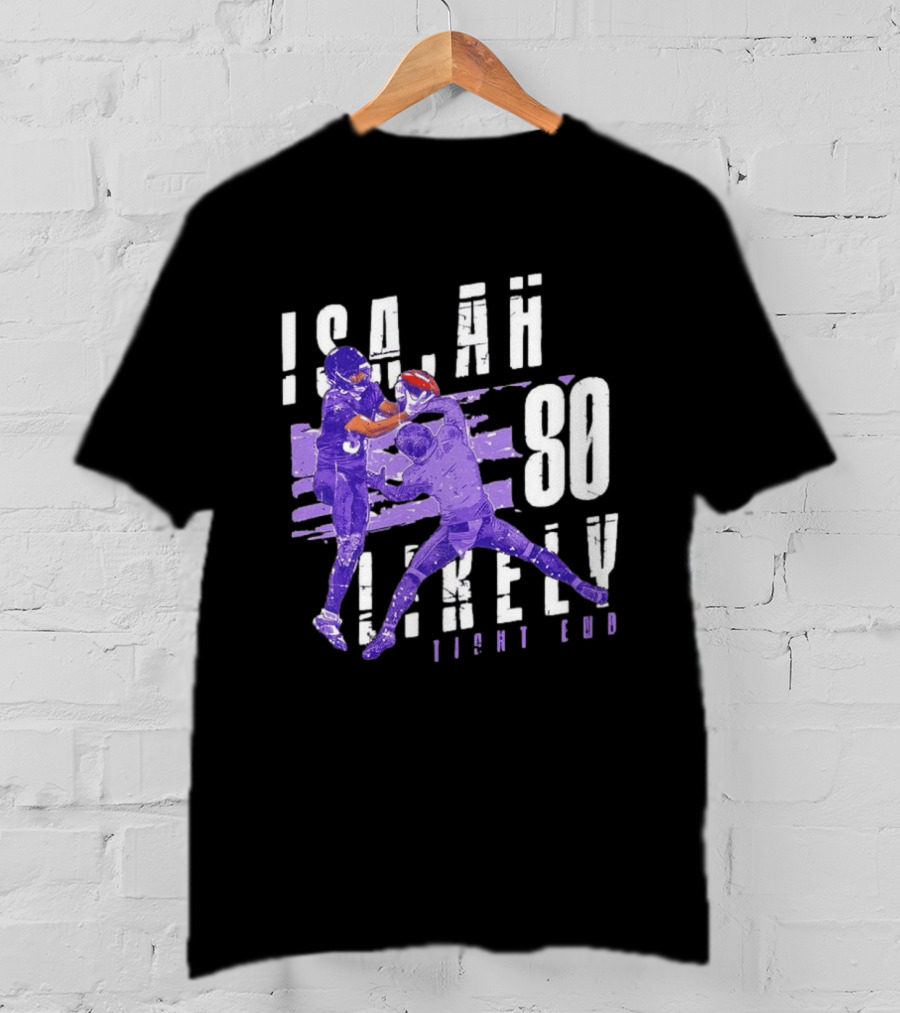 Baltimore Ravens Isaiah Likely 80 Tight End Football Player T-Shirt