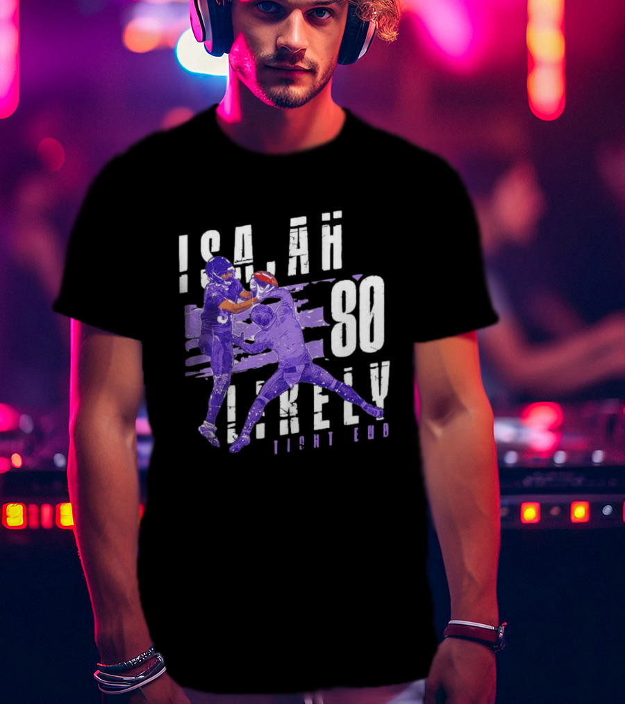 Baltimore Ravens Isaiah Likely 80 Tight End Football Player T-Shirt