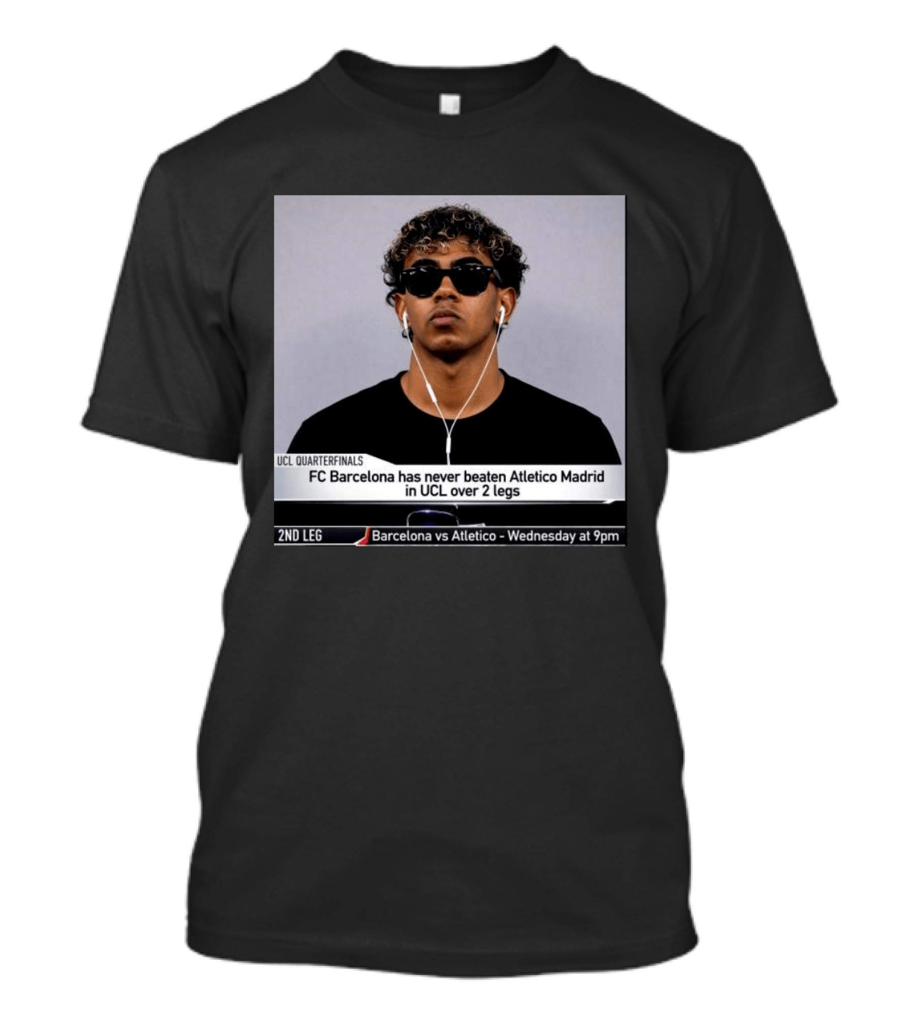 Barcelona Vs Atletico Madrid UCL Quarterfinals History Never Beaten Over 2 Legs T-Shirt