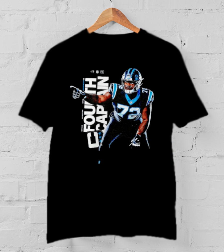 Taylor Moton Carolina Panthers Number 72 Fourth Captain T-Shirt