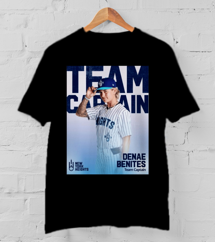 Team Captain Denae Benites New York Heights Baseball Team T-Shirt