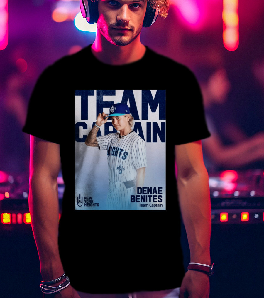 Team Captain Denae Benites New York Heights Baseball Team T-Shirt