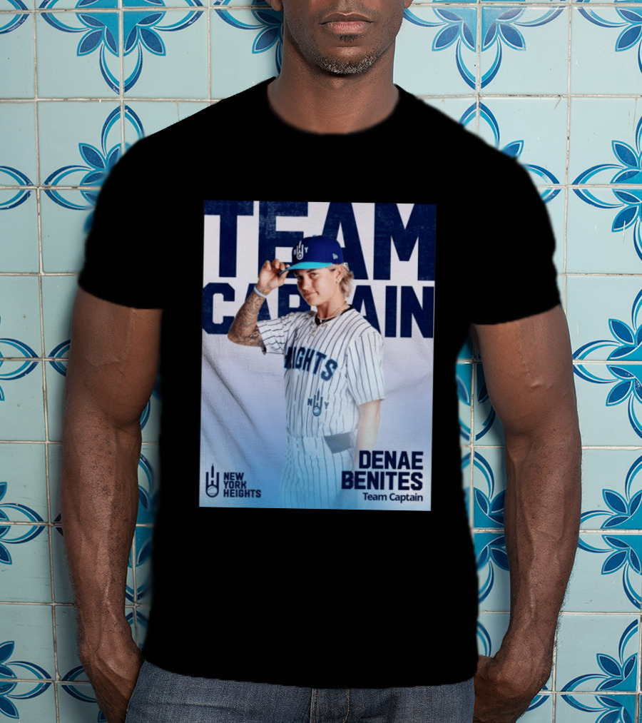 Team Captain Denae Benites New York Heights Baseball Team T-Shirt