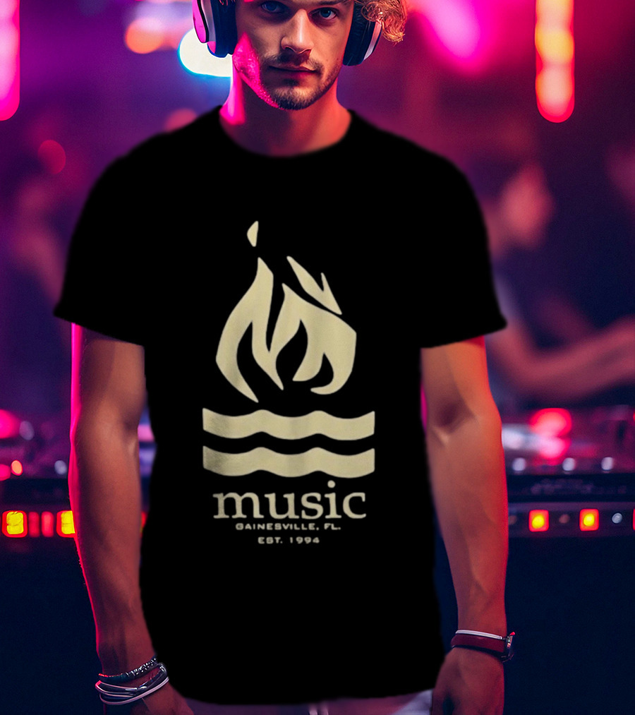 Hot Water Music Gainesville FL Est 1994 Flame And Waves T-Shirt