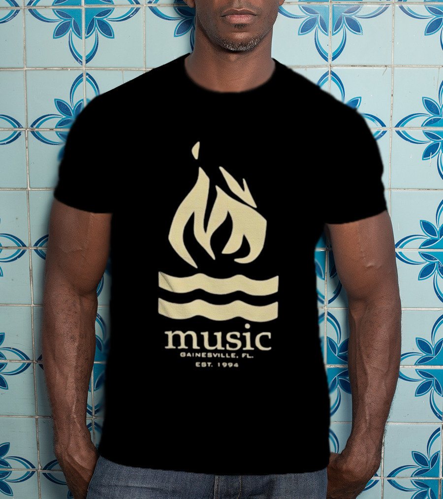 Hot Water Music Gainesville FL Est 1994 Flame And Waves T-Shirt