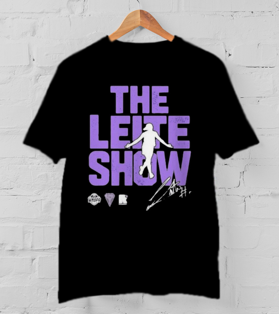 The Leite Show WNBPA Signature Purple Basketball T-Shirt