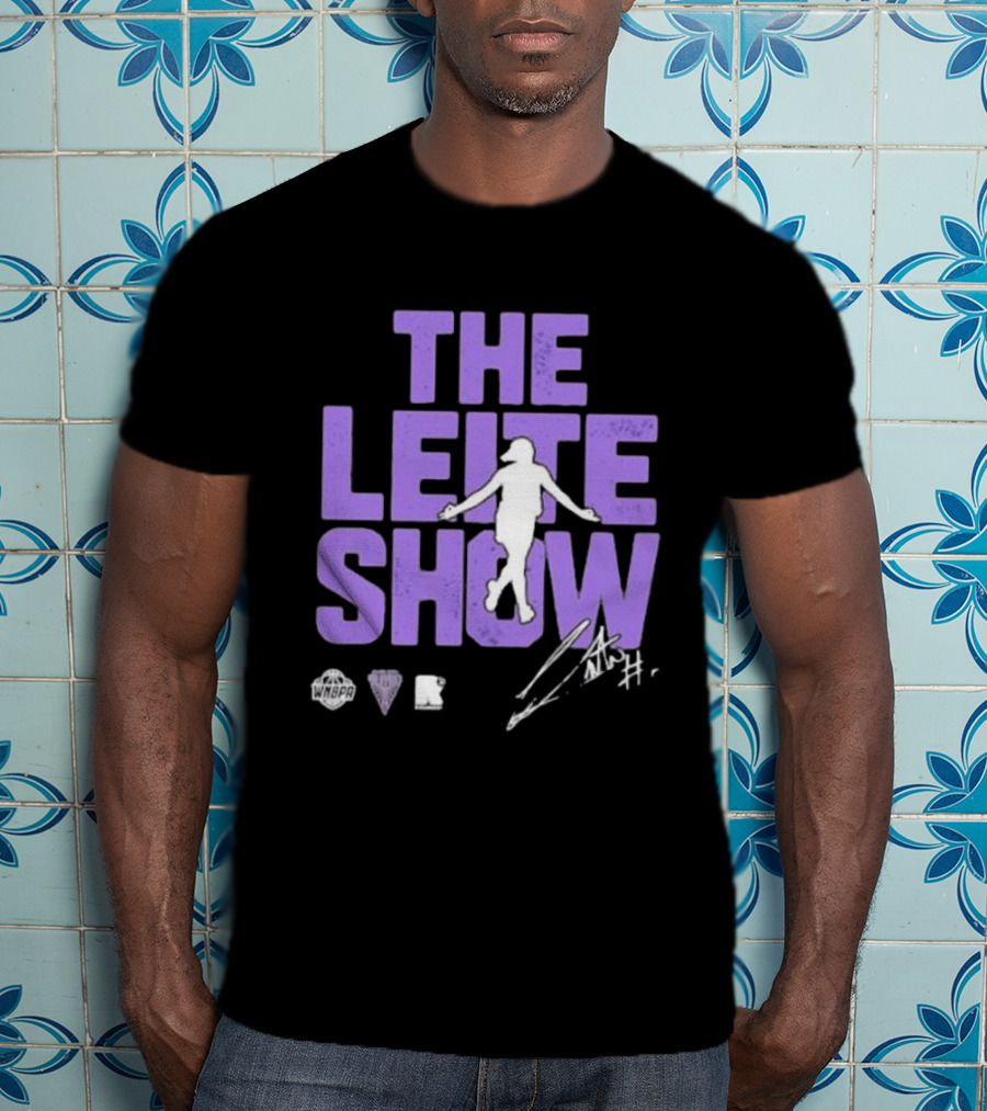 The Leite Show WNBPA Signature Purple Basketball T-Shirt