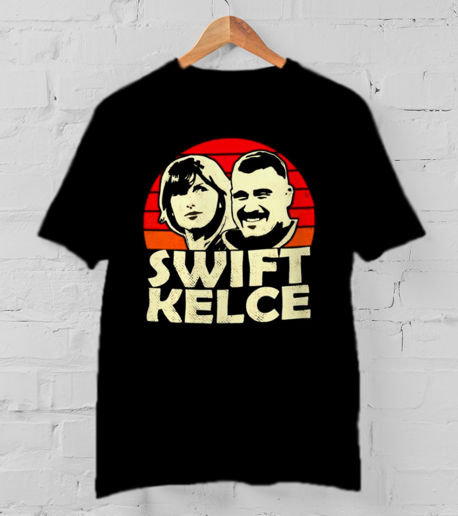 Kansas City Chiefs Swift Kelce Red Sunset T-Shirt