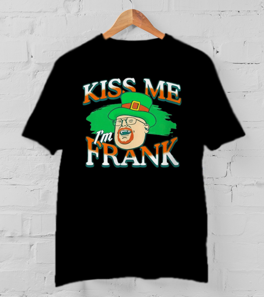 Kiss Me I'm Frank Leprechaun Hat Ginger Beard T-Shirt