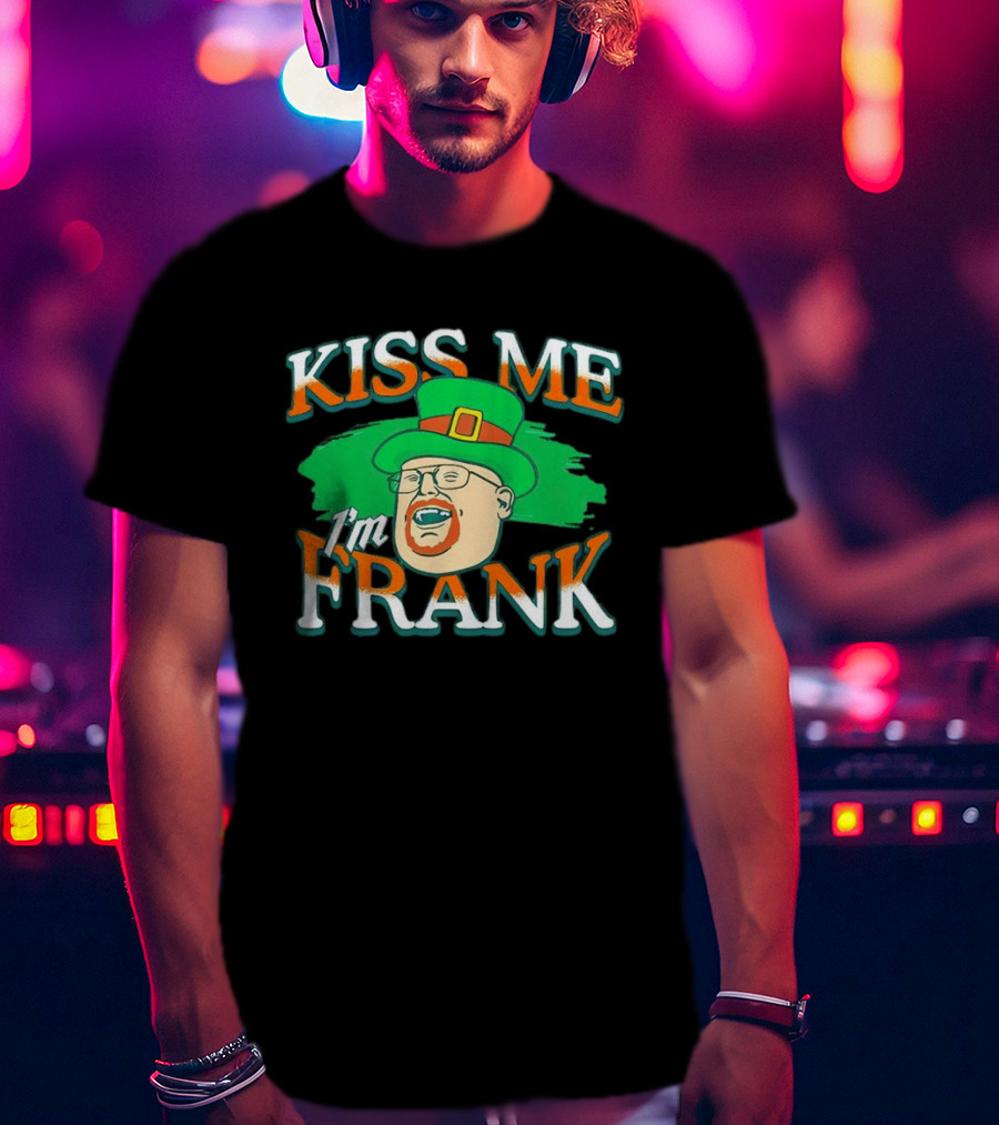 Kiss Me I'm Frank Leprechaun Hat Ginger Beard T-Shirt