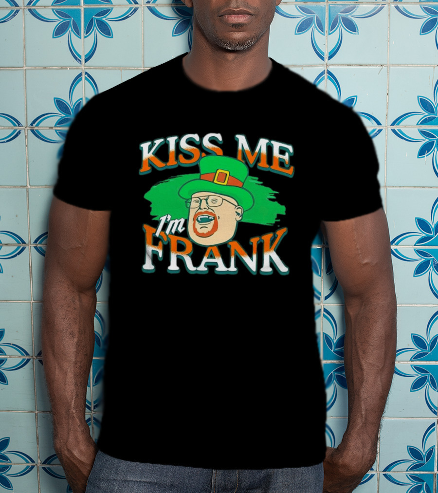 Kiss Me I'm Frank Leprechaun Hat Ginger Beard T-Shirt