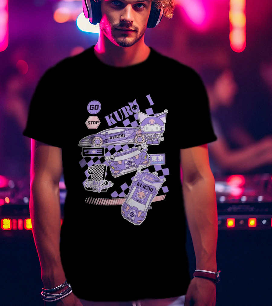Kuromi Tokyo Speed Racing Number 07 Go Stop T-Shirt