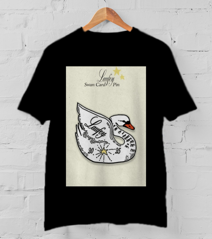 Laufey Swan Card Pin 2025 Stars Event T-Shirt