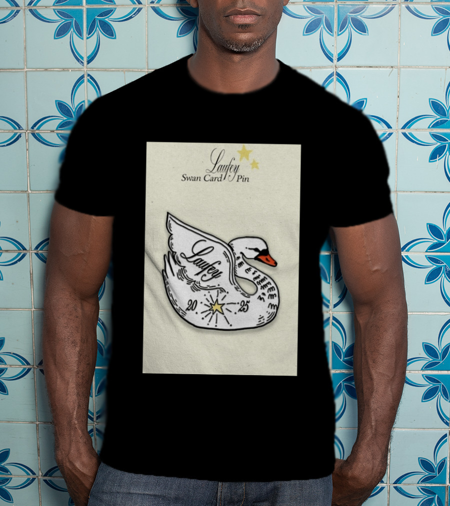 Laufey Swan Card Pin 2025 Stars Event T-Shirt