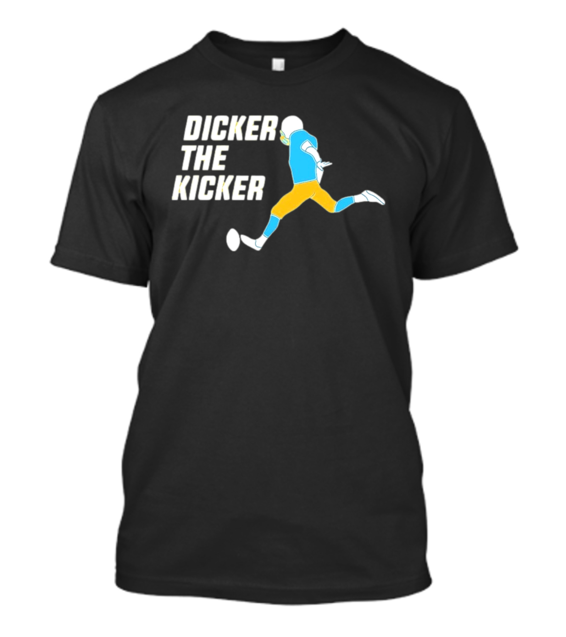 Dicker The Kicker Los Angeles Chargers Football Pose T-Shirt